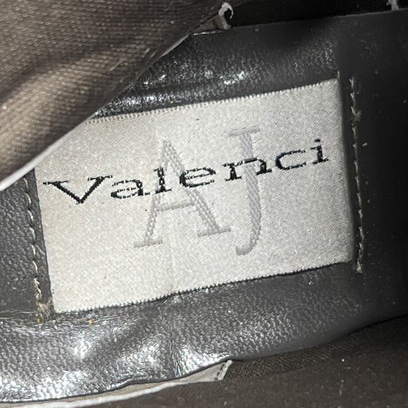 AJ Valenci Victorian Style Lace Up Heeled Boots Gray Leather Steampunk Gothic - Picture 4 of 13